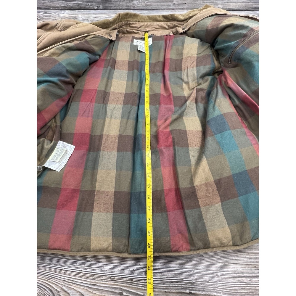 Vtg Eddie Bauer Down Filled Brown Work Chore Barn Coat Jacket XL Gorpcore Chore - Picture 16 of 16